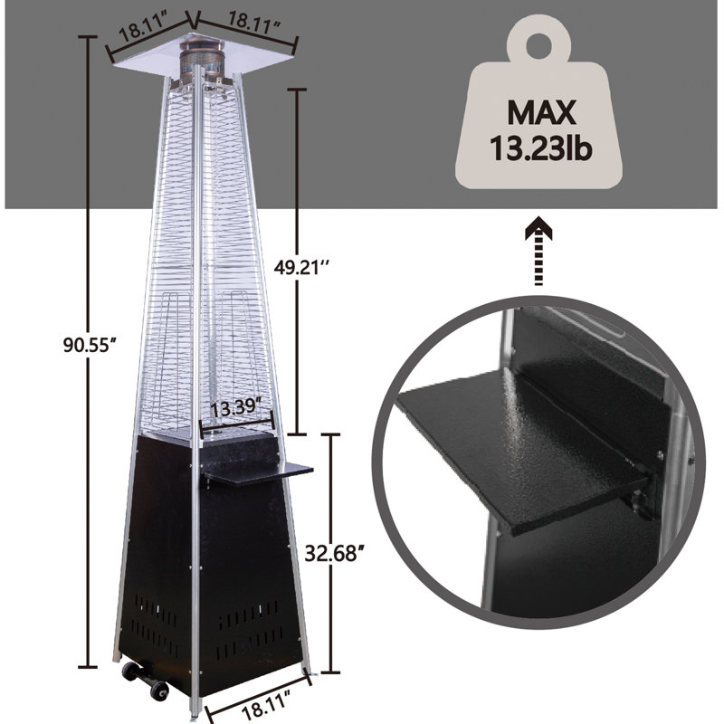 FOOWIN Propane Standing Patio Heater Wayfair
